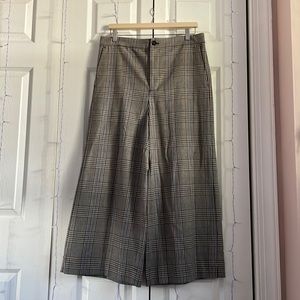 Madewell Plaid Wide Leg Pants